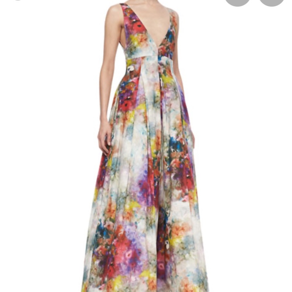 Alice and Olivia floral gown, floor length size 4